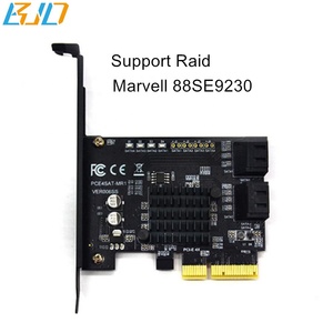 Carte adaptateur d'extension PCI-E 4X PCIe X4 vers 4 * SATA 3.0 88SE9230 6 Gbps pour disque dur <span class=keywords><strong>Raid</strong></span> - Product Image 3