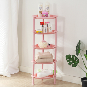 2024 Đa Chức Năng Tổ Chức Thực Phẩm Lưu Trữ Phòng Tắm Gia Vị Nhà Bếp Rau Trái Cây Mới Nhất 5 Tier Góc Kệ Nhựa Lưu Trữ Giá - Product Image 5