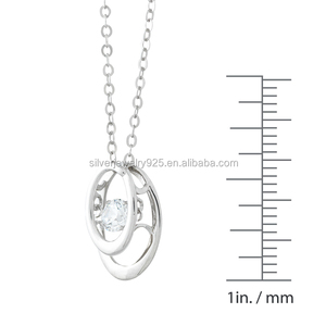 2025 Most Popular Classic Beautiful Ladies Design Sterling Silver Mother and <strong>Daughter</strong> Gemstone Stone <strong>Necklace</strong> 925 - Product Image 5