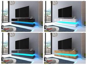 Mobile TV Sospeso con 2 Cassetti LED da 140cm per Soggiorno - Product Image 6