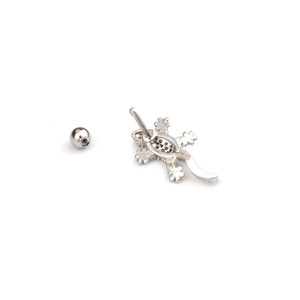 20g (0.8mm) in acciaio inox testa di rame serpente geco cartilagine elica <span class=keywords><strong>Piercing</strong></span> gioielli Rook Conch Tragus <span class=keywords><strong>Piercing</strong></span> orecchino - Product Image 2