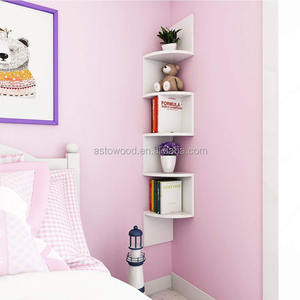 5 رفوف العائمة الجدار الزاوية شنت وحدة تخزين وحدة رف كتب - Product Image 3