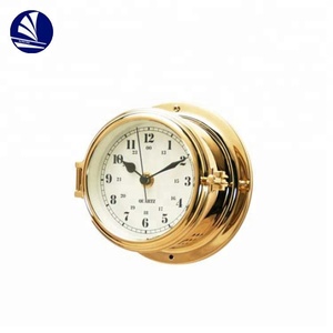 Horloge murale en laiton de la série Clock <span class=keywords><strong>Yacht</strong></span>, horloge à quartz nautique pour bateau - Product Image 4