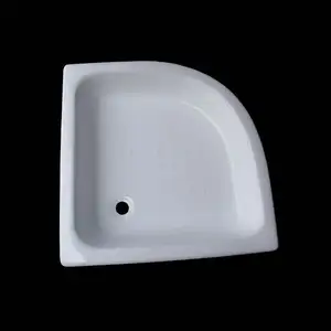 Квадратный легко Очищаемый Противоскользящий чугунный эмалированный душевой поднос для традиционной ванной комнаты по низкой цене