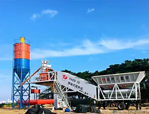 YHZS 60 m3/h mobile ready concrete mixing plant supplier
