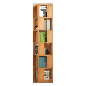 Moderne Revolving Draaibare Plank Decoratieve Collectie Houten Boekenkast/Bookstore