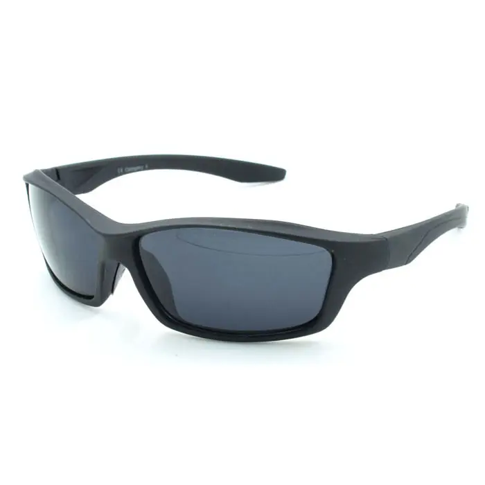 Yüksek kalite OEM marka kauçuk erkek çerçeve özel siyah kedi 4 Lens UV400 polarize spor güneş gözlüğü