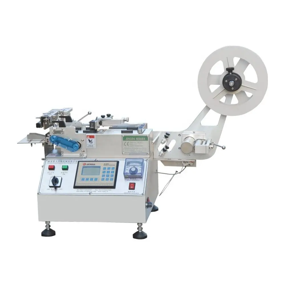 Small Label Cutter/ Hot And Cold Knife Label Cutting Machine For Nylon Taffeta Polyester Ribbon Cotton Tape And Paper JQ-3010