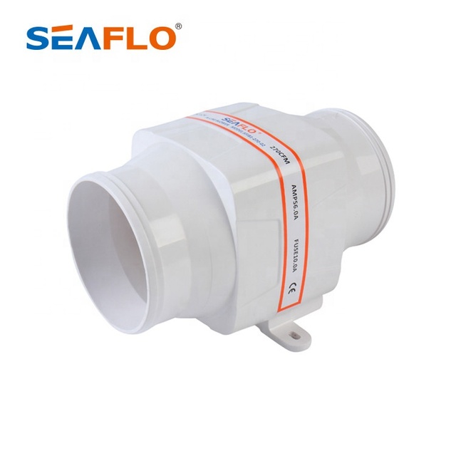 Seaflo 4" In-line Marine Bilge Air Blower 12V 270CFM Centrifugal Bilge Fan