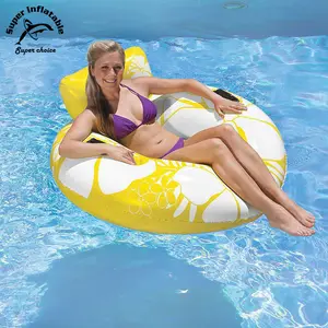 White Plastic Swimming Pool Inflatable Water Lounge Float Chair Dropshipping