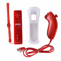 Manette de jeu 2-en-1 avec MOTION PLUS intégré pour Wii, contrôleur Nunchuk à distance, étui en Silicone, vente en gros, livraison rapide, nouveauté 2020