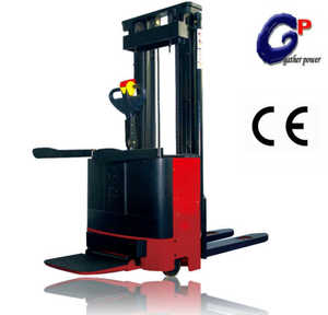Hot Pequeno Certificado 1t Economia Empilhador Elétrico Completo Estágio Único Mastro 1950mm Altura De Elevação - Product Image 5