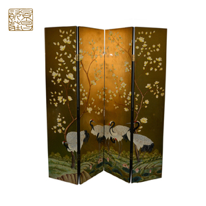 Écran pliant en <span class=keywords><strong>bois</strong></span> chinois, motif de fleurs exquis sur le dos, en <span class=keywords><strong>bambou</strong></span>, 12 pièces - Product Image 3