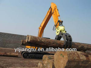 Pinzas hidráulicas para excavadora, accesorios de madera giratoria con 3 + 2 dedos - Product Image 4