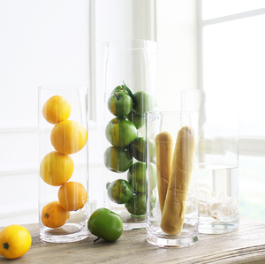 Haonai vaso in <span class=keywords><strong>vetro</strong></span> soffiato a mano, vaso <span class=keywords><strong>di</strong></span> fiori in cristallo, vaso in <span class=keywords><strong>vetro</strong></span> cilindro <span class=keywords><strong>per</strong></span> matrimonio e decorazione domestica. - Product Image 3