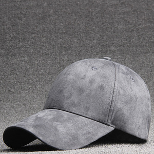 Berretto da Baseball in pelle scamosciata utile in tinta unita blu scuro - Product Image 4
