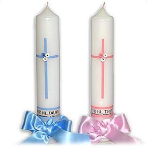 Bougies de pilier de cylindre de mariage de baptême de conception d'étiquette personnalisée - Product Image 6