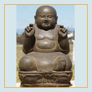 Alta qualidade personalizado grande mão oriental esculpida granito feliz rindo Buda estátua - Product Image 3