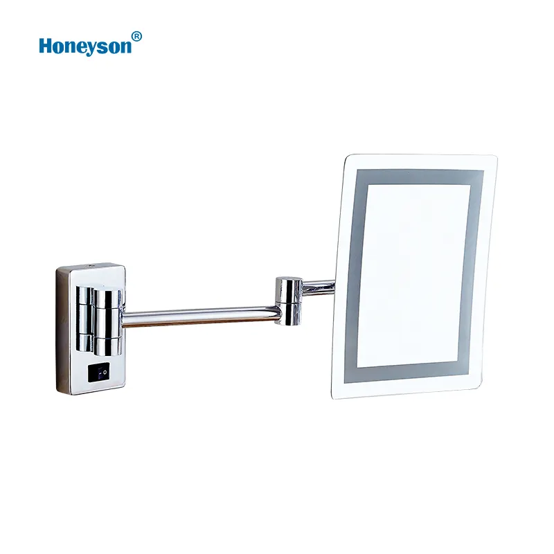 Honeyson hotel wall mounted magnifying make up lighted vanity mirror