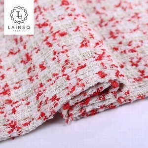 Shaoxing Supplier Fashionable <strong>Boucle</strong> <strong>White</strong> Wool Yarn Tweed Fabric - Product Image 1