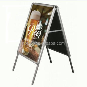 Açık zemin ekran reklam ayakta kurulu bir çerçeve işareti sokak ekran çift yan poster <span class=keywords><strong>stand</strong></span>ı - Product Image 1