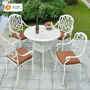Pas cher prix En Plein Air Meubles En Fonte D'aluminium café table à manger - Product Image 3