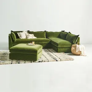 L-Hình Lleft Và Bên Phải Định Hướng Nhung Cắt Sofa