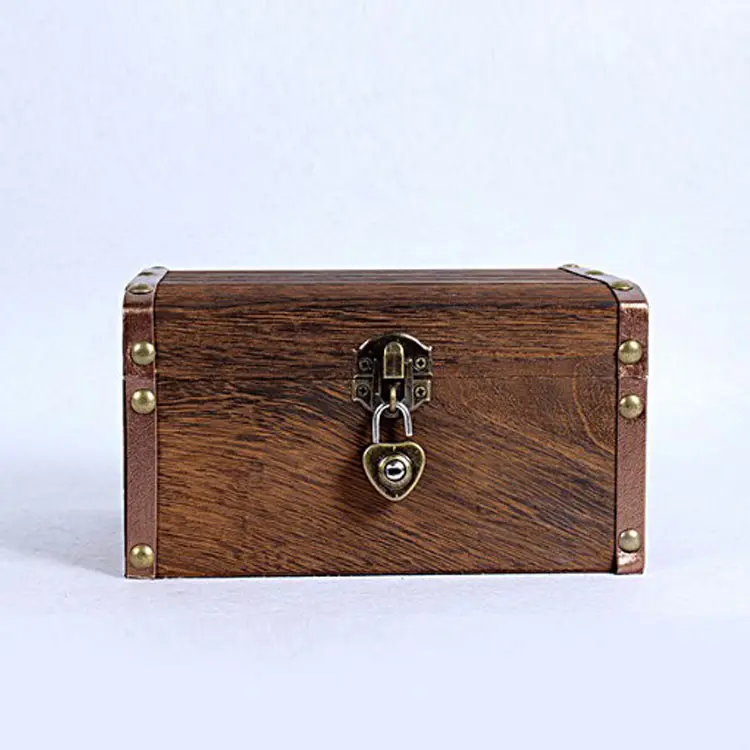 貯金箱古いデザイン木製ボックス