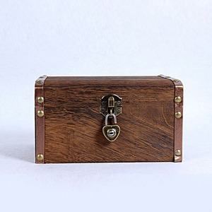 Old Design Wooden Box Piggy Bank Box