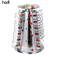 Support de buffet en acier inoxydable à plusieurs niveaux, support de table pour service de buffet, présentoir de fruits