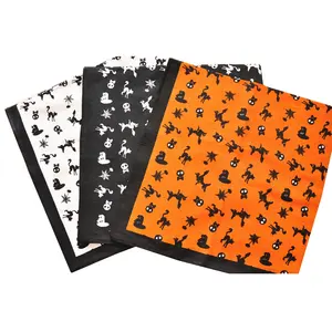 Bandana de dibujos animados para decoración de halloween, algodón o poliéster