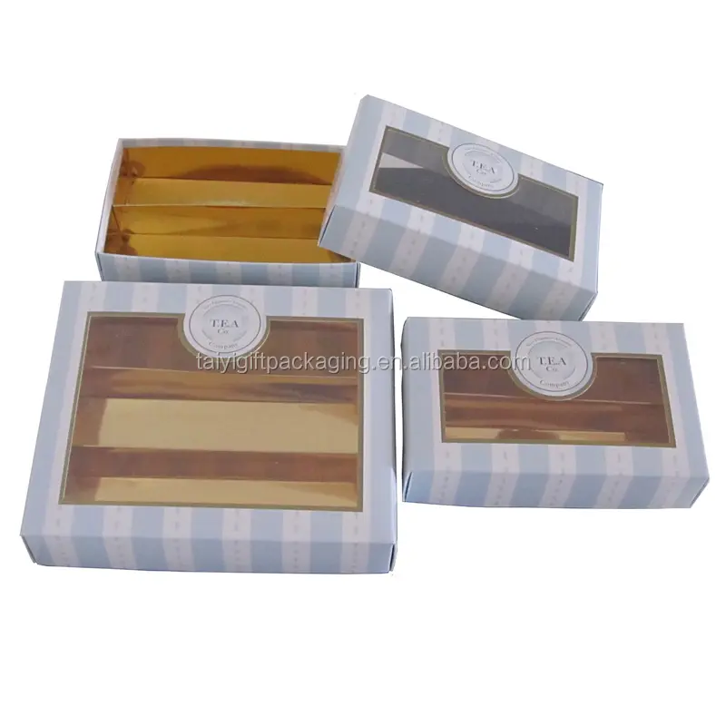 Индивидуальная пищевая коробка для кексов, кексов с окошком, упаковочная коробка для печенья