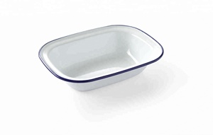 Nützliche Hause Und Restaurant Metall Emaille Weißen Schüsseln Und Platten - Product Image 4