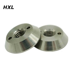 Écrou de sécurité OEM en acier inoxydable 316 nickelé passifé, usiné CNC avec précision, M8, à deux (<span class=keywords><strong>2</strong></span>) trous, pour applications médicales - Product Image 1