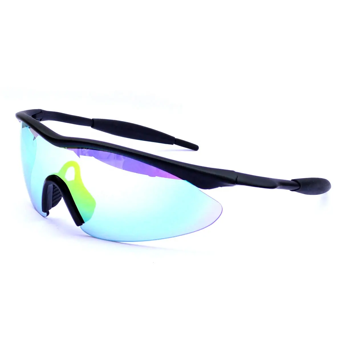 Elegantes gafas de sol de carreras deportivas gafas con extraíble nariz pad & Unisex gafas de tiro con semi-sin montura marco ligero