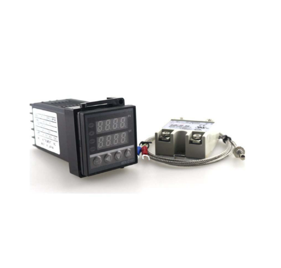 High Quality RKC REX-C100 Digital PID Temperature Controller Thermostat SSR Output + 40A SSR Relay + K Thermocouple Screw