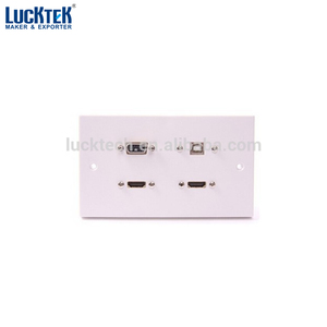 SVGA, 2 x vídeo y USB B hembra acopladores doble Gang UK placa frontal placa de pared - Product Image 1