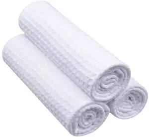 Microfiber Waffle Weave Kitchen Towels Dish Cloth Sunland 16inch X 24inch White Microfiber Fabric Square Adults Plain