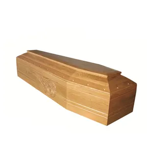 JS-IT104 Italian style customized carving wooden coffin