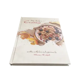 High Quality Custom Full Color Cooking Food Book Cookbook Hardcover Recipe Book Printing Service