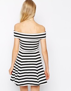 Vestido <span class=keywords><strong>Skater</strong></span> en para mujer de <span class=keywords><strong>la</strong></span> raya vestido de fiesta libre - Product Image 3