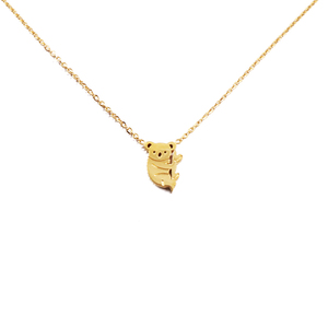 Collar de oro impermeable de moda para mujeres niñas Acero inoxidable 18K oro lindo Animal Origami <span class=keywords><strong>Koala</strong></span> oso collar joyería regalo - Product Image 2