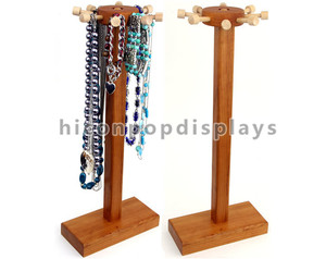 Adornos Collar Tienda Mostrador De Madera de Promoción Al Por Menor de la Joyería Rotatoria Exhibición de la Tienda - Product Image 1
