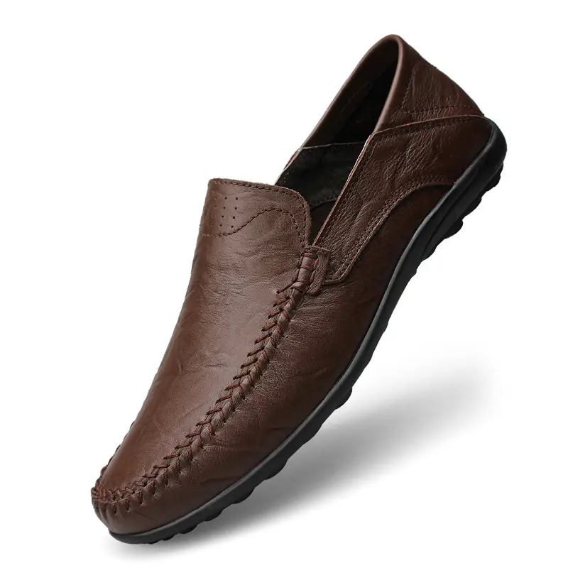 Casual cow leather loafer shoe soft and Comfortable loafers leather shoes for men