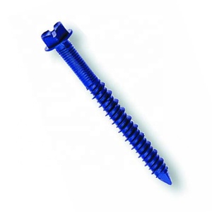 3/16 "1/4" Kepala Hex Kepala Countersunk Berlian Ujung Sekrup Beton untuk Jangkar Batu, Blok & Bata