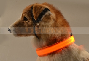 ปลอกคอนิรภัยสำหรับสัตว์เลี้ยงมีไฟ LED ไนลอนเรืองแสงในที่มืดสำหรับสุนัข - Product Image 3