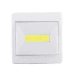 Mini luz Led de pared nocturna brillante, interruptor inalámbrico con batería Cob, luz de emergencia para armario interior