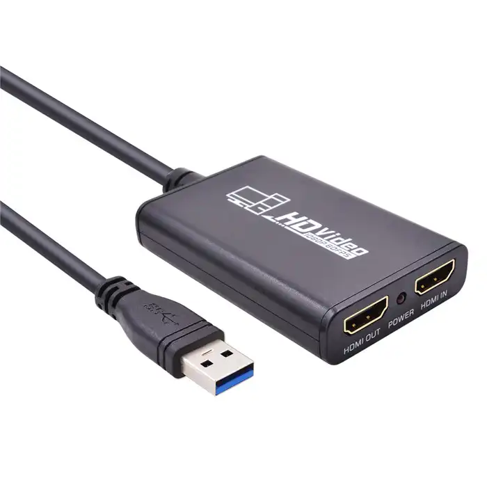 HDMI वीडियो पर कब्जा कार्ड USB3.0 समर्थन YUY2 4K करने के लिए इनपुट कोई देरी लाइव स्ट्रीमिंग के साथ 4k वीडियो पर कब्जा पाश खेल पर कब्जा