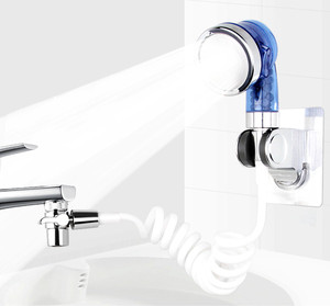 Soffione <span class=keywords><strong>doccia</strong></span> a pioggia filtrato in ABS cromato per saloni di bellezza, con 3 funzioni, doccetta regolabile e facile installazione - Product Image 2