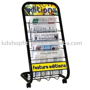 Metallo di giornali e riviste del basamento display <span class=keywords><strong>rack</strong></span> scaffale - Product Image 2